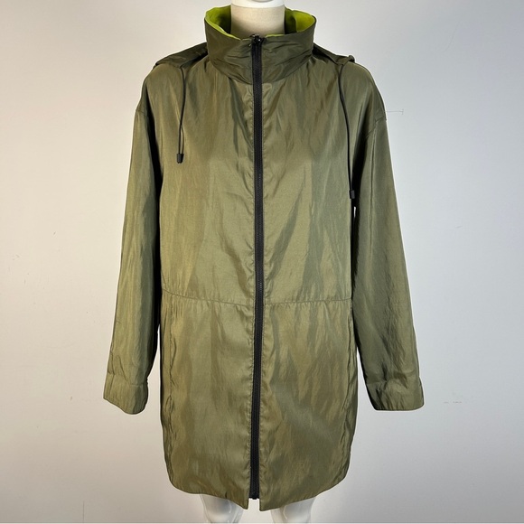 ❤️ Mycra Pac Lime Green Rain Windbreaker Jacket with Hood S - Picture 4 of 14
